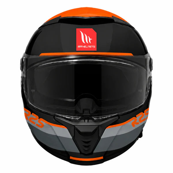 MT THUNDER 4 SV R25 B4 HELMET - GLOSS BLACK ORANGE GREY