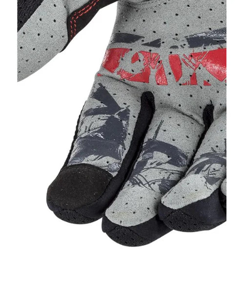 LS2 CHAKI MEN GLOVES - BLACK RED