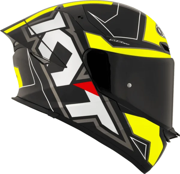 KYT TT REVO HELMET - ELECTRON MATT BLACK YELLOW