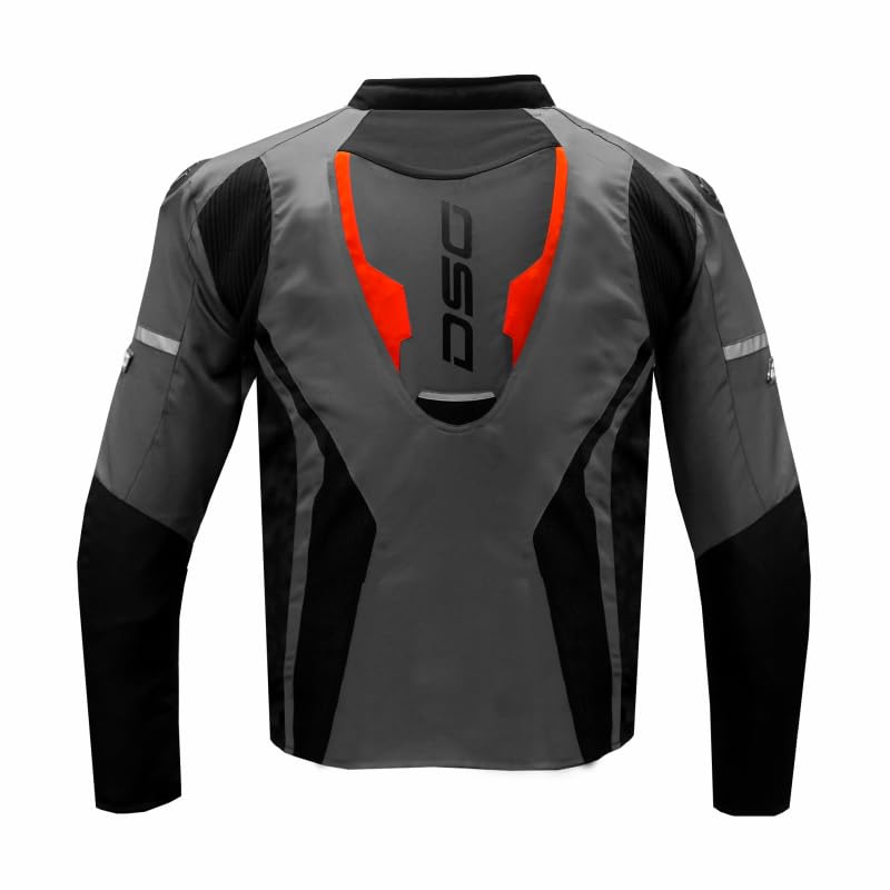 DSG RIDING JACKET APEX AIR - FLOW BLACK GREY RED FLUO