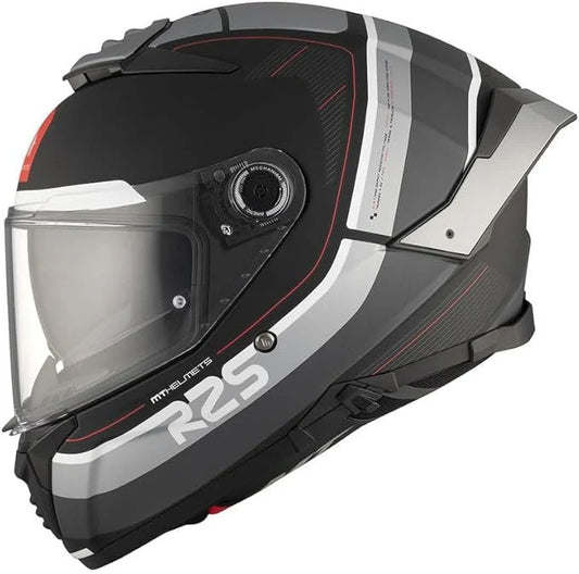 MT THUNDER 4 SV R25 B2 SOLID HELMET - GLOSS BLACK GREY