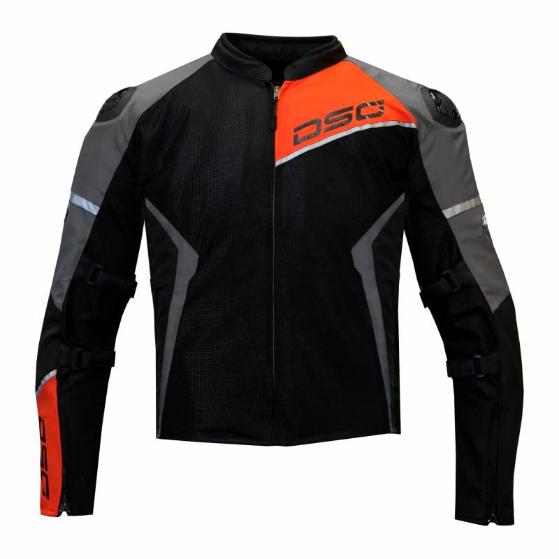 DSG RIDING JACKET APEX AIR - FLOW BLACK GREY RED FLUO