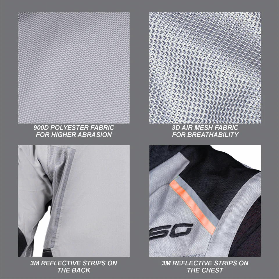 DSG ADV RIDING JACKET - BLACK GREY ORANGE