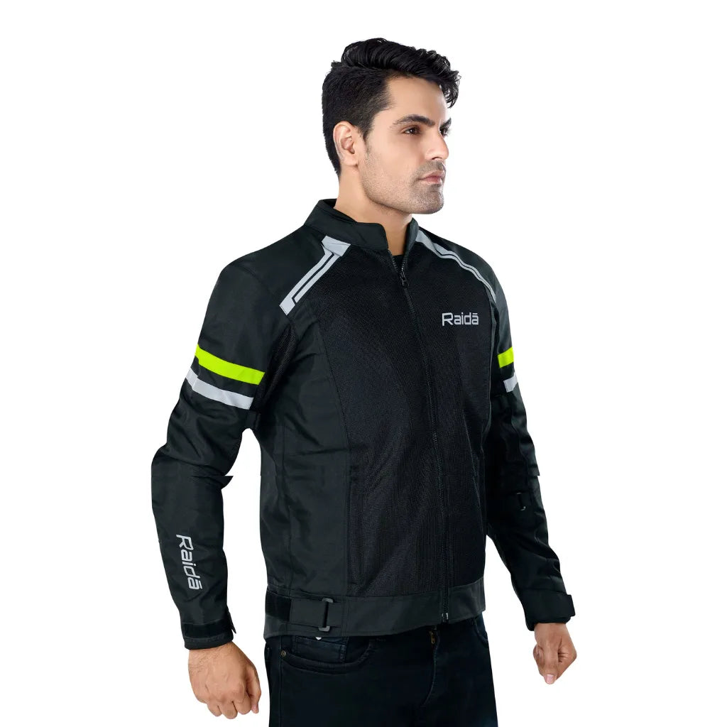 RAIDA TOURER JACKET l BLACK/HI-VIZ