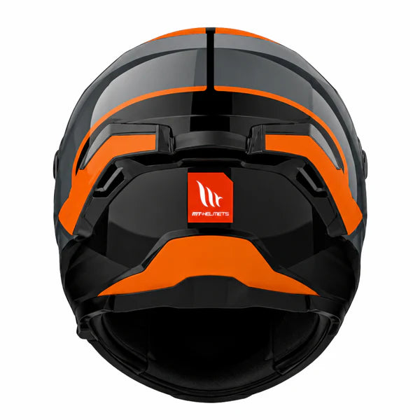 MT THUNDER 4 SV R25 B4 HELMET - GLOSS BLACK ORANGE GREY