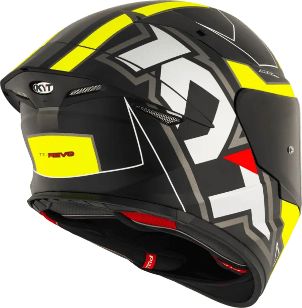 KYT TT REVO HELMET - ELECTRON MATT BLACK YELLOW