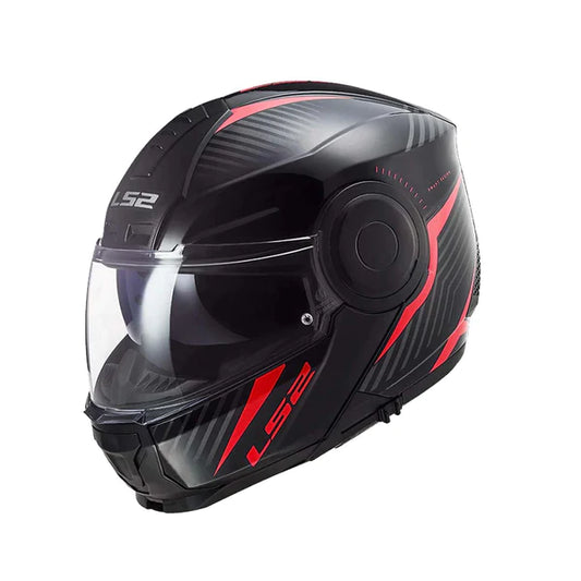 LS2 FF902 SCOPE SKID GLOSS BLACK RED