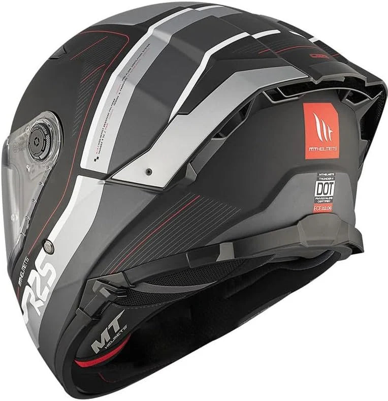 MT THUNDER 4 SV R25 B2 SOLID HELMET - GLOSS BLACK GREY