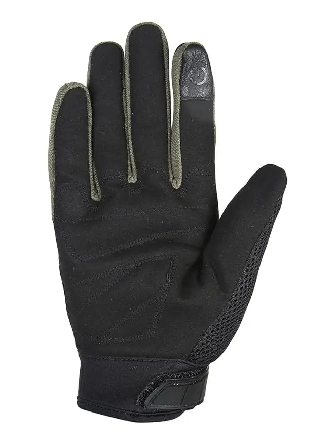 ROYAL ENFIELD URBAN HUSTLER ROVER V3 RIDING GLOVES - OLIVE & BLACK