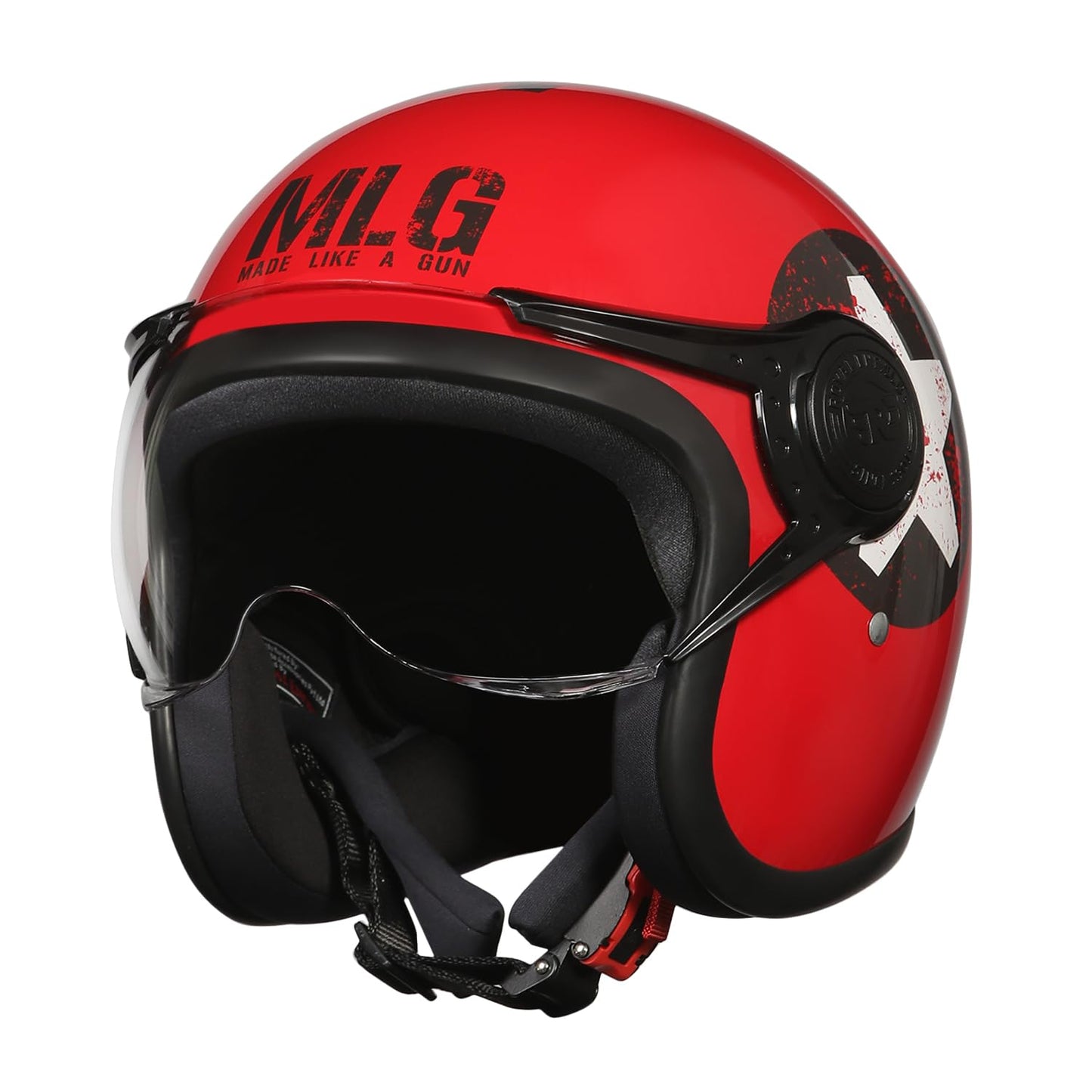 ROYAL ENFIELD JET MLG OPEN FACE HELMET - RED