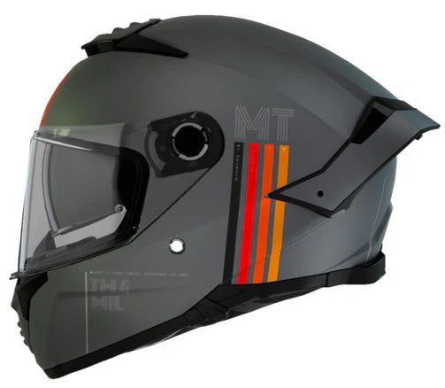 MT THUNDER 4 SV MILL C2 SOLID HELMET -  GLOSS BLACK