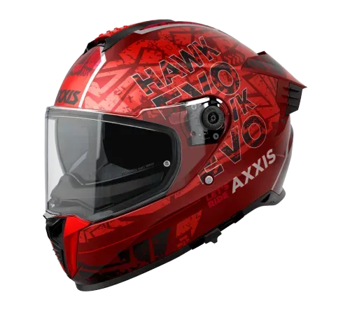AXXIS HAWK EVO SV LET'S RIDE C5 RED MATT