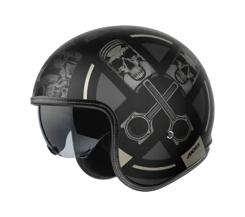 AXXIS HORNET S SV SKULL B1 BLACK MATT