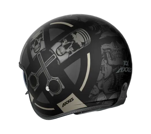 AXXIS HORNET S SV SKULL B1 BLACK MATT