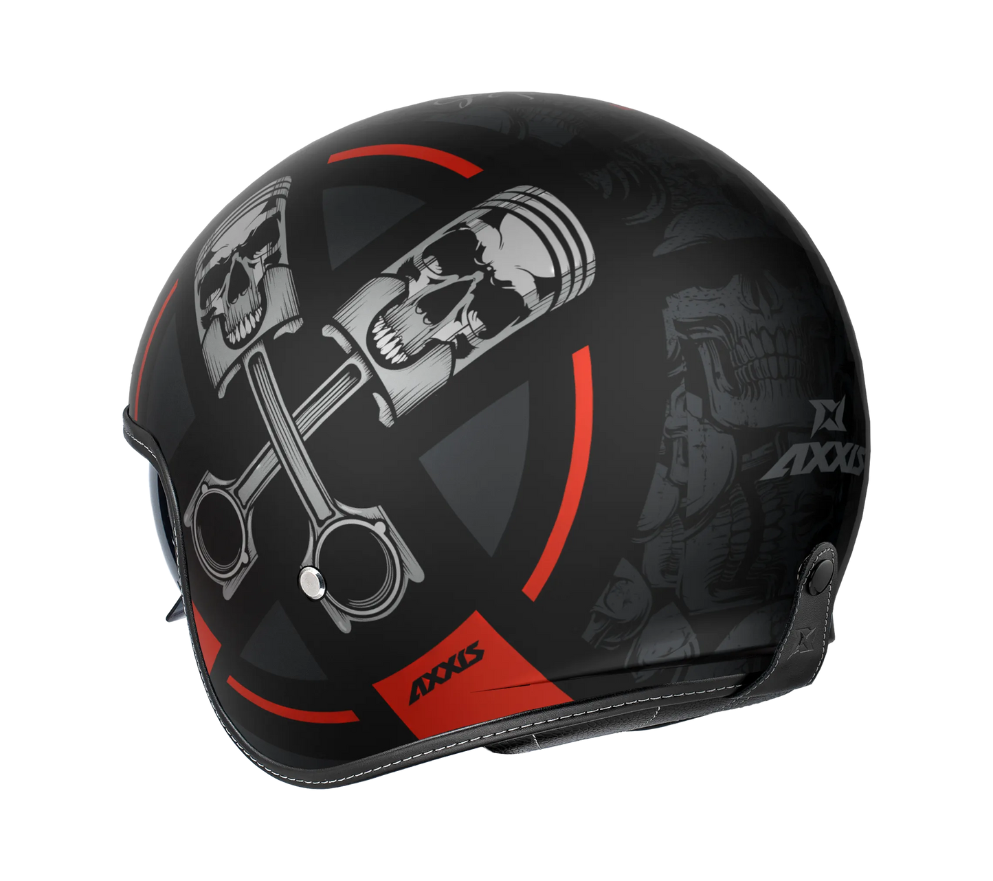 AXXIS HORNET S SV SKULL B5 RED MATT