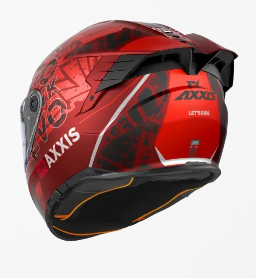 AXXIS HAWK EVO SV LET'S RIDE C5 RED MATT
