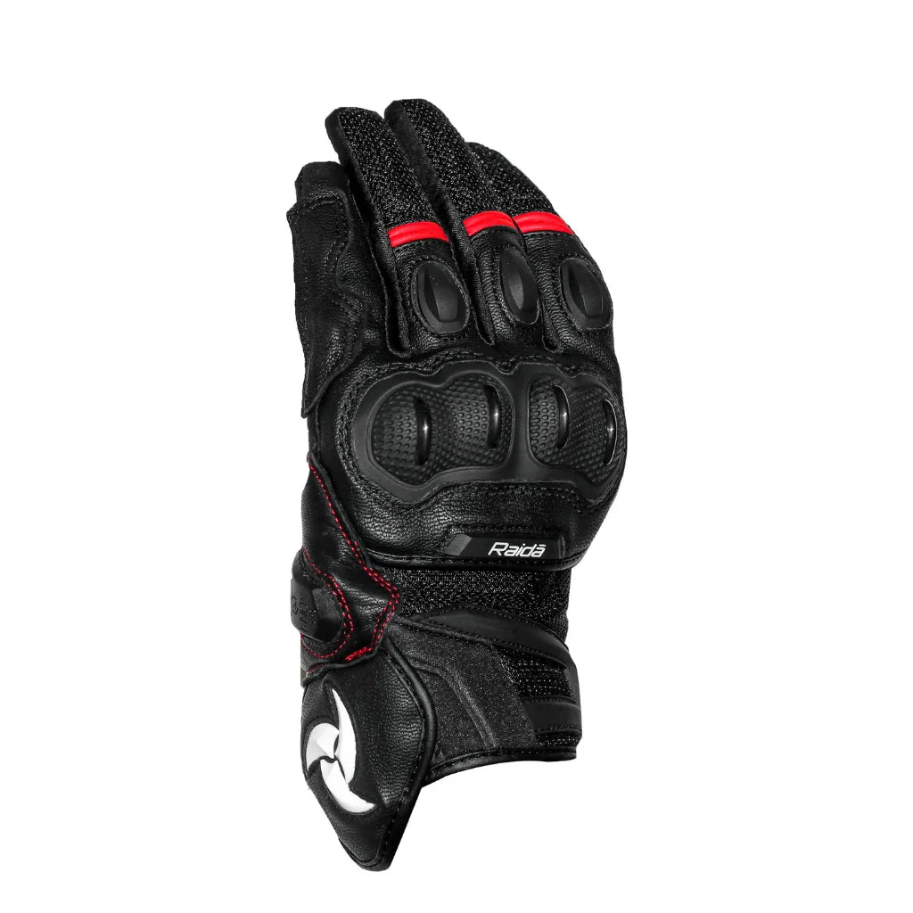 RAIDA AIRWAVE MOTORCYCLE GLOVES | RED