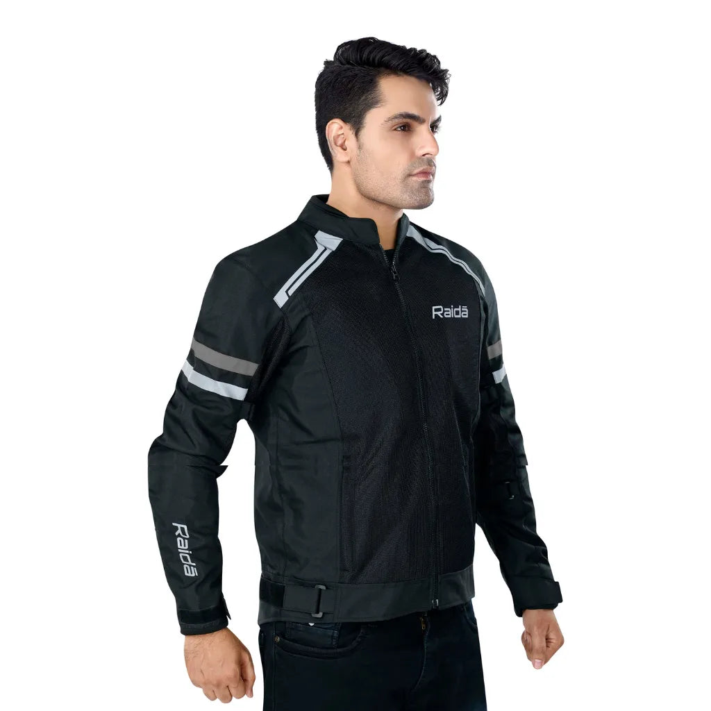 RAIDA BOLT MOTORCYCLE JACKET | BLACK