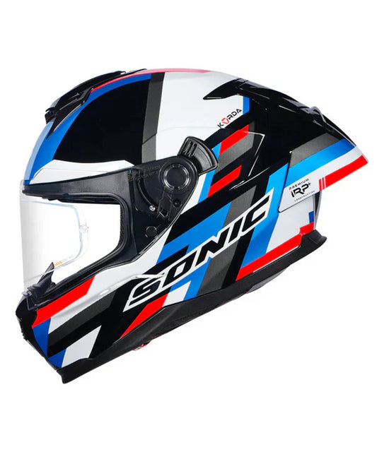 KORDA SONIC GP MOZE HELMET - GLOSS RED BLUE
