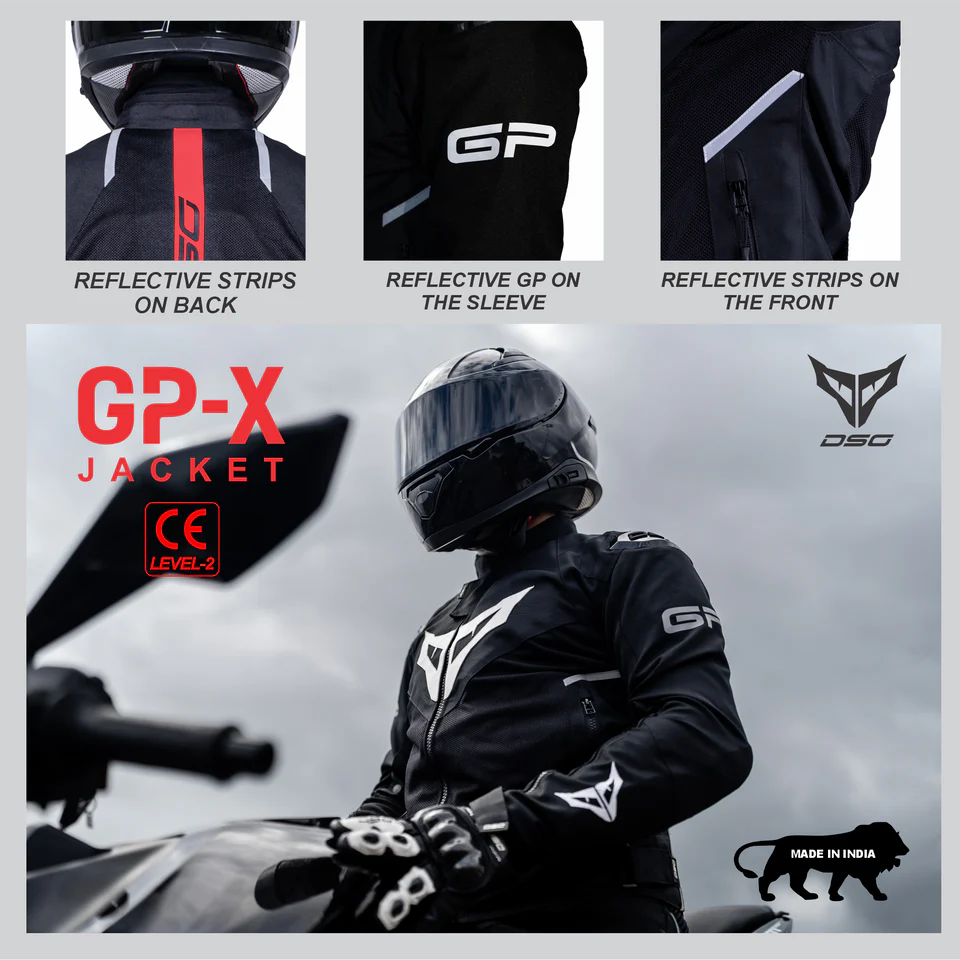 DSG GPX RIDING JACKET - BLACK RED