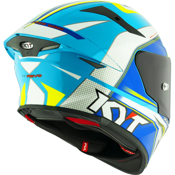 KYT TT REVO HELMET - GRAND PRIX WHITE LIGHT BLUE