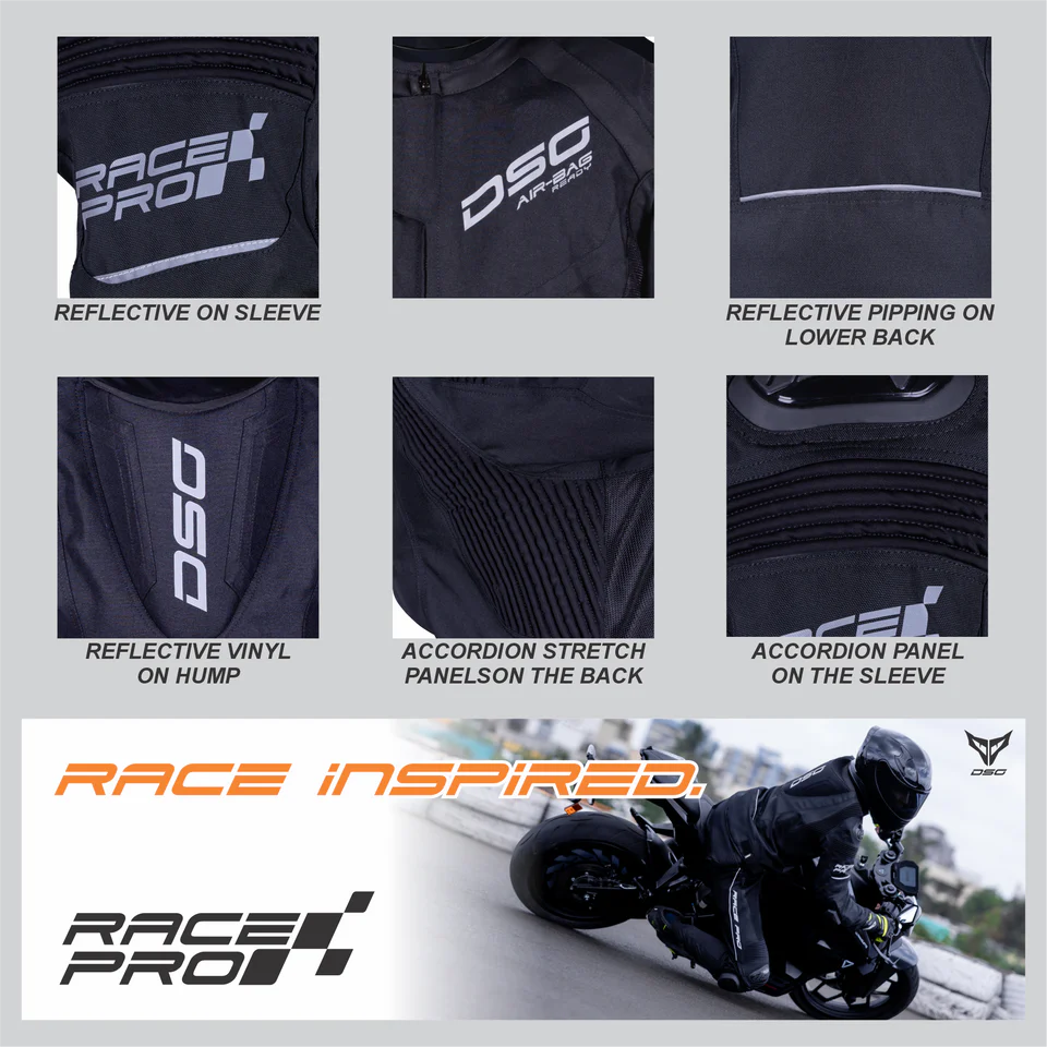 DSG RACE PRO V2 RIDING JACKET - BLACK