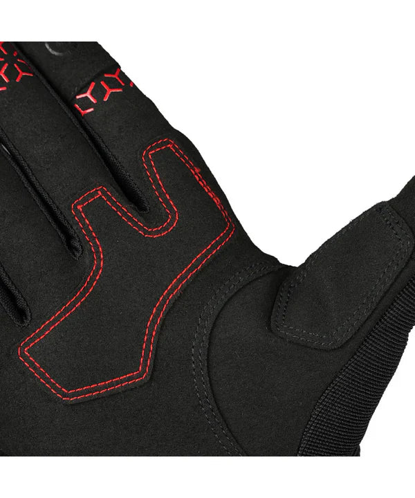 KORDA TRIAD RIDING GLOVES - BLACK FLUORESCENT YELLOW