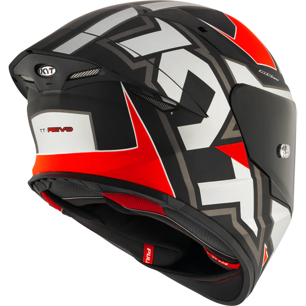KYT TT REVO HELMET - ELECTRON GREY RED MATT