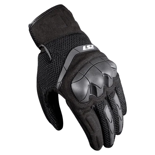 LS2 KURBA RIDING GLOVES BLACK