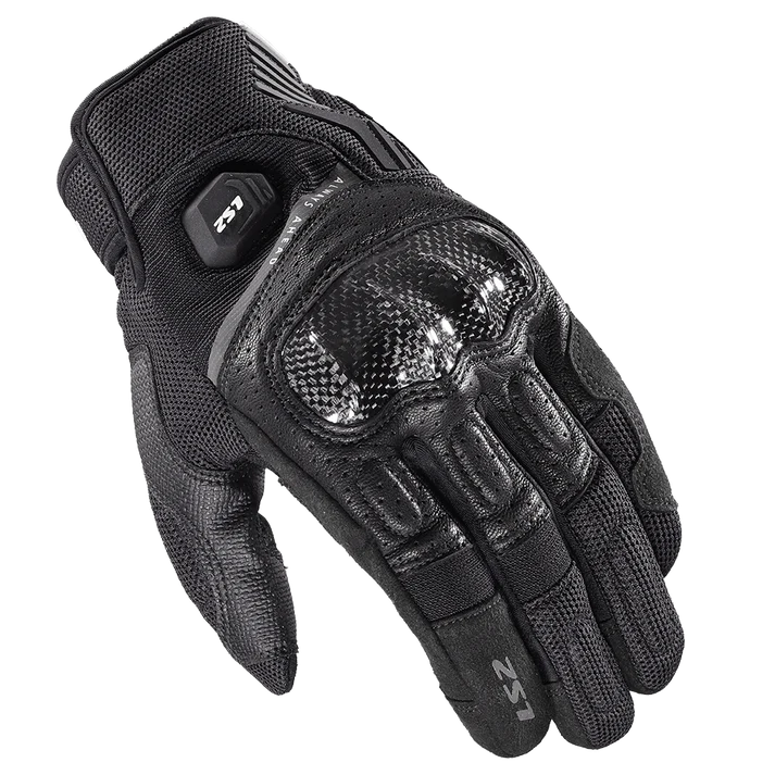 LS2 ATOM GLOVES - BLACK