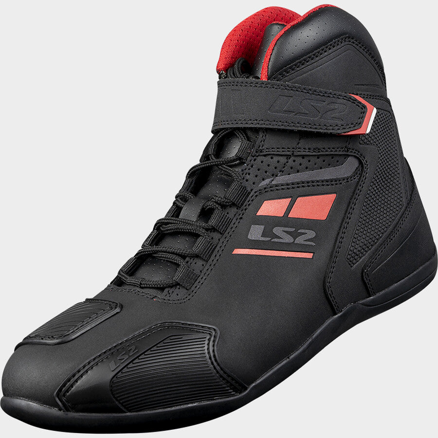 LS2 GARRA BOOTS - BLACK RED