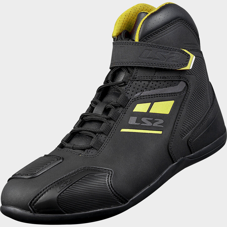 LS2 GARRA BOOTS - BLACK HV YELLOW