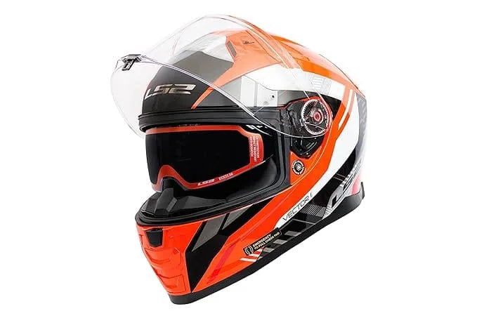 LS2 FF811 VECTOR HELMET - STYLUS GLOSS FLUO ORANGE BLACK