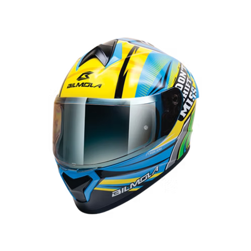 BILMOLA RAPID DON'T SHIFT MISS HELMET - BLUE YELLOW