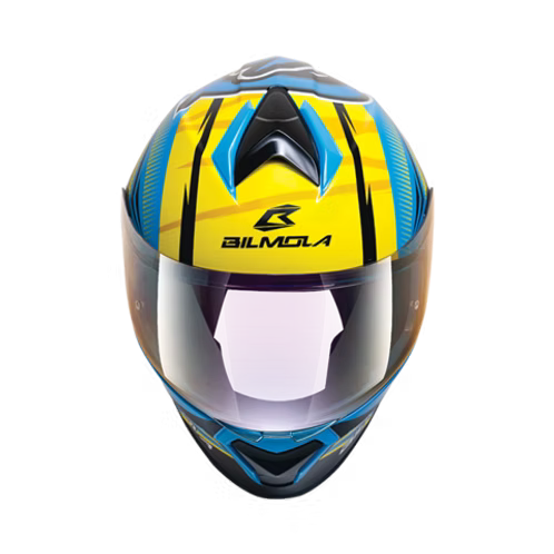 BILMOLA RAPID DON'T SHIFT MISS HELMET - BLUE YELLOW