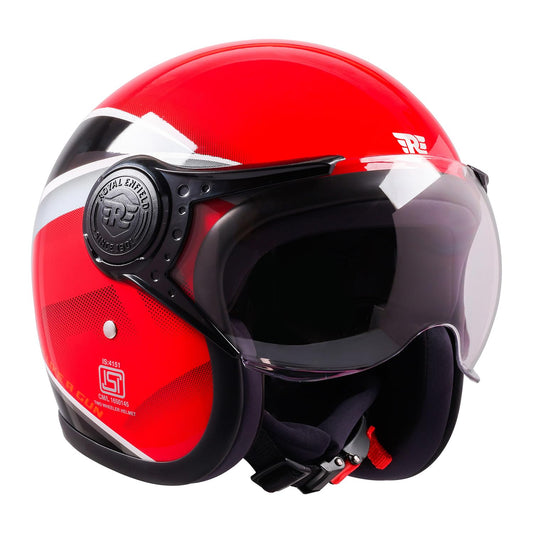ROYAL ENFIELD HELMET JET OF SONIC RED