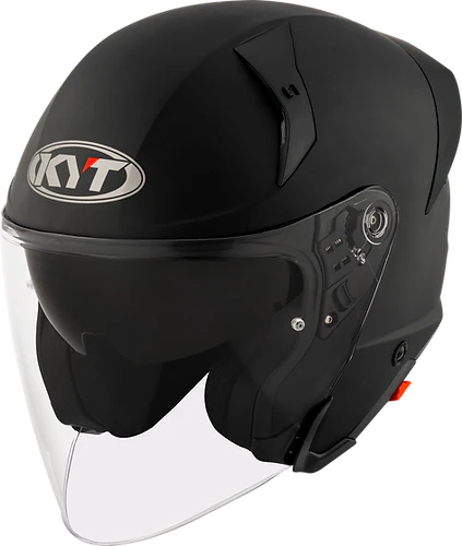 KYT TTR JET HELMET - JET PLAIN ICE MATT BLACK