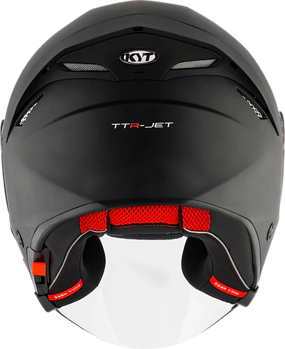 KYT TTR JET HELMET - JET PLAIN ICE MATT BLACK