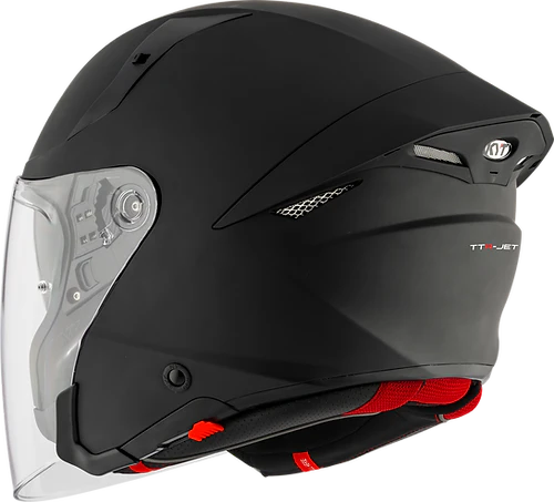 KYT TTR JET HELMET - JET PLAIN ICE MATT BLACK