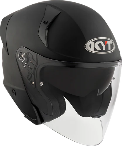 KYT TTR JET HELMET - JET PLAIN ICE MATT BLACK