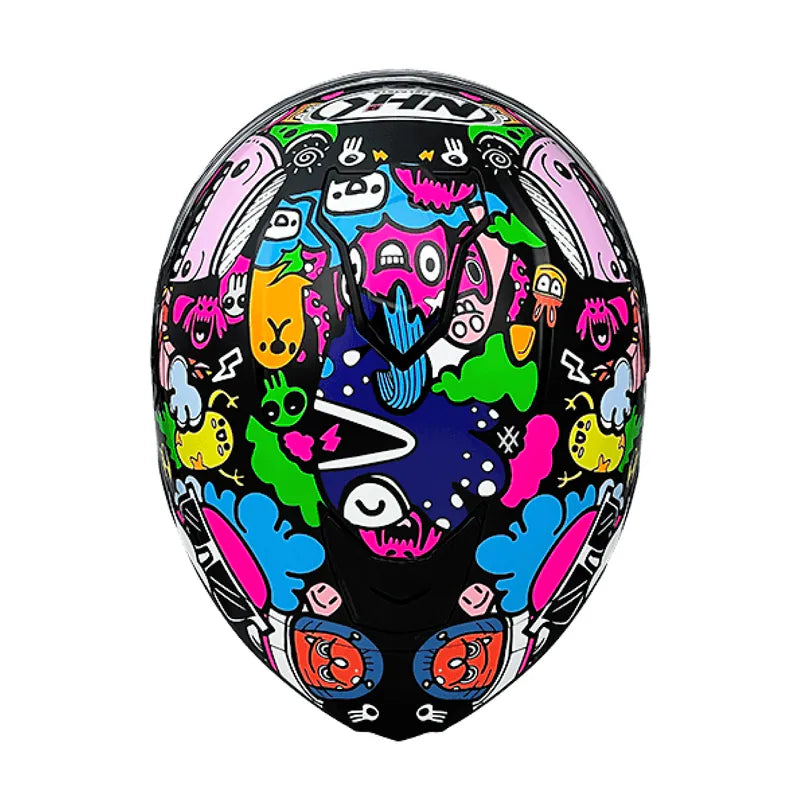 NHK K5R DOODLE BLACK BLUE HELMET