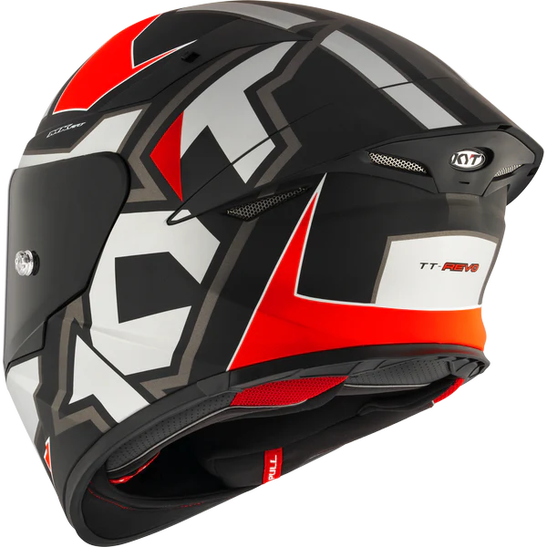 KYT TT REVO HELMET - ELECTRON GREY RED MATT