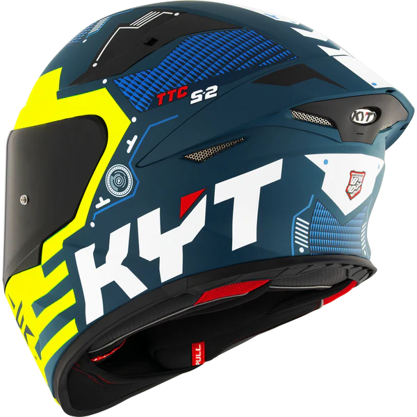 KYT TT REVO  HELMET - FUSELAGE YELLOW MATT