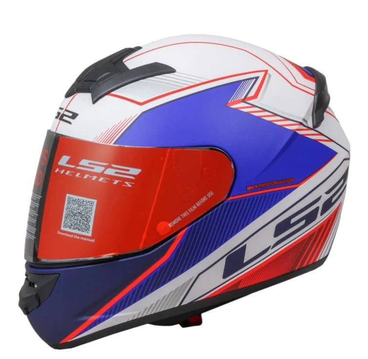 LS2 FF352 KASCAL MATT WHITE BLUE RED