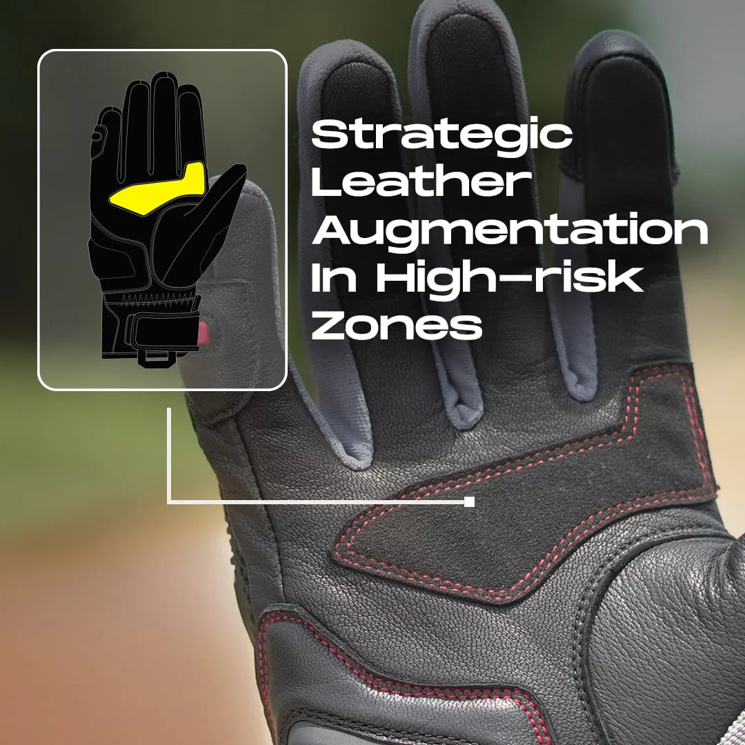 KORDA ADVENTURE RIDING GLOVES - BLACK