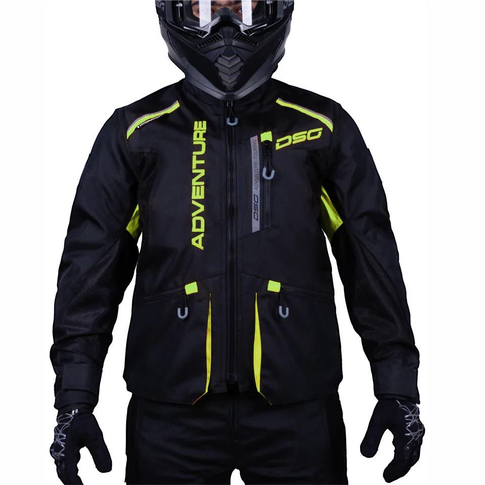 DSG ADV RIDING JACKET - BLACK YELLOW FLUO
