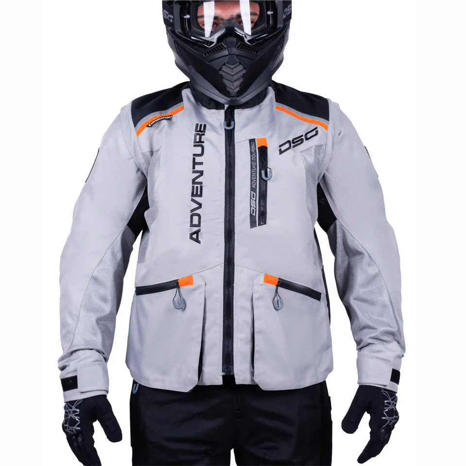 DSG ADV RIDING JACKET - BLACK GREY ORANGE