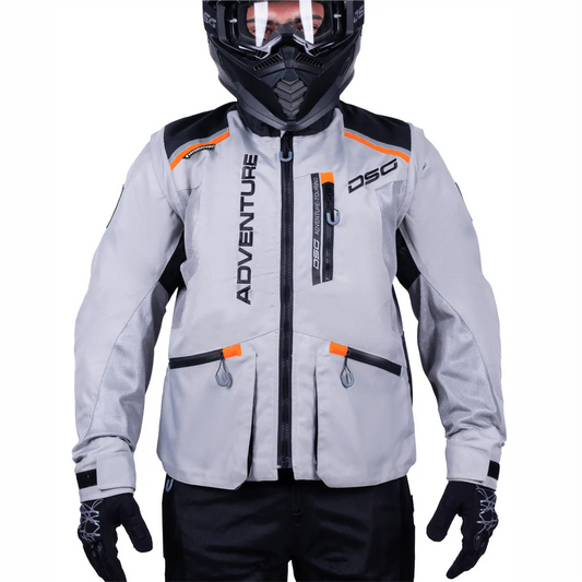 DSG ADV RIDING JACKET - BLACK GREY ORANGE