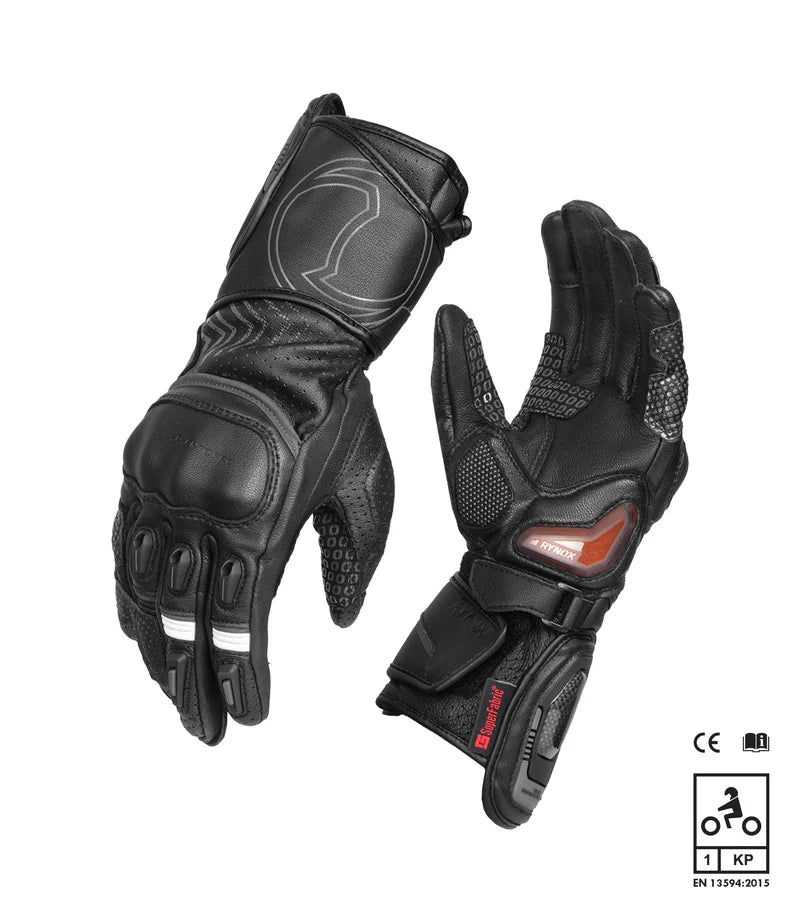 RYNOX ADVENTO PRO GLOVES - BLACK GREY