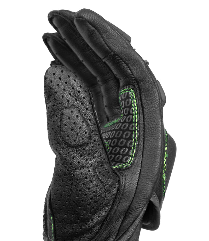RYNOX ADVENTO PRO GLOVES - BLACK HI-VIZ GREEN